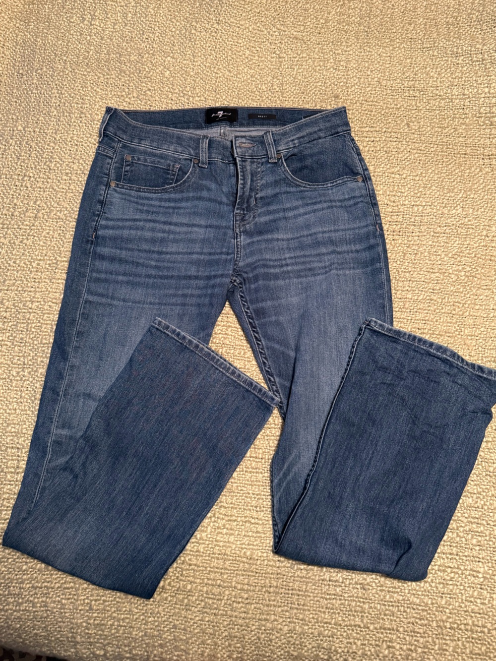 7 For All Mankind Dark Blue Flare Jeans Brett